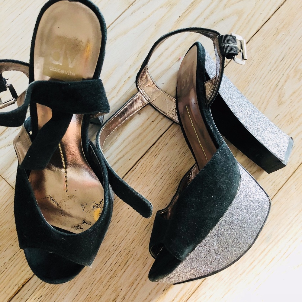 DV Dolce Vita platform sparkle heels
